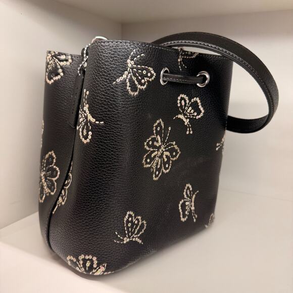 Coach Rowan Bucket Bag With Butterfly Print CCK89 Black - Picture 5 of 9